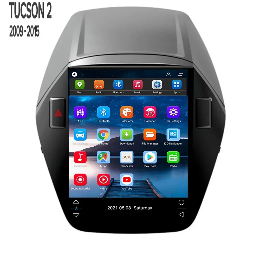 Фото 9,7-дюймовый Android 14.0 для Hyundai IX35 Tucson 2009-2015 Автомобильный радиоприемник с GPS-навигацией Мультимедийный плеер Carplay QLED WIFI BT DVD №4