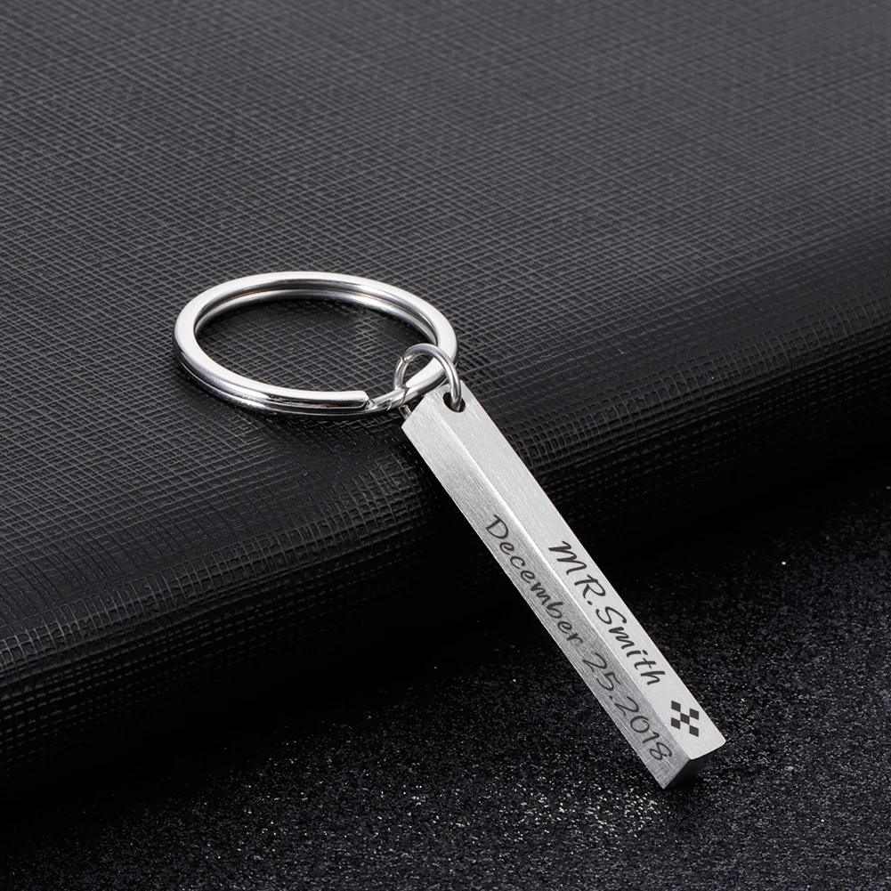 Брелок унисекс персонализированный с датой и именем | Украшения аксессуары