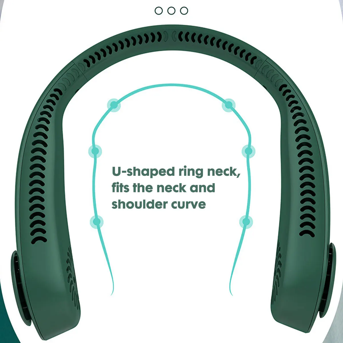 Перезаряжаемый USB шейный вентилятор 5000 мАч портативный безлопастной спортивный