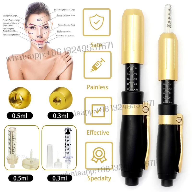 

2 In 1 0.3ml 0.5ml Hyaluronic Acid Pen,Hyaluron Injection Pen,Wrinkle Removal Skin Care Tools,High Pressure Lip Filler Atomizer