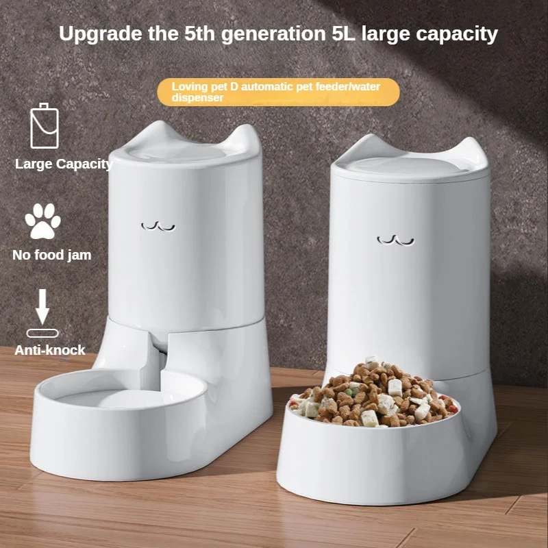 

Dispenser Cat Food Water Bowl Dog Pet Drinker Food Container Feeding Automatic Cat Bowl Kitten Puppy Safety Feeder Food Supplies