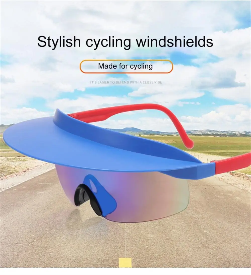 

Brim Cycling Sunglasses Men Women Road Bike Glasses UV400 Fashion Colorful Hat Sunglasses With Brim Cycling Equipment