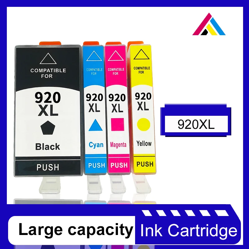 

4 Color 920 920XL Compatible Ink Cartridge Replacement For HP Officejet 6500 6500A 6000 7000 7500 7500A Printer with chip