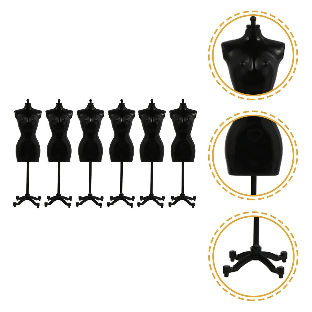 

6 Pcs Frame Jersey Display Cloth Gown Display Toys Dolls Clothes Racks Maniquine Display Holder Toy Apparel Bracket