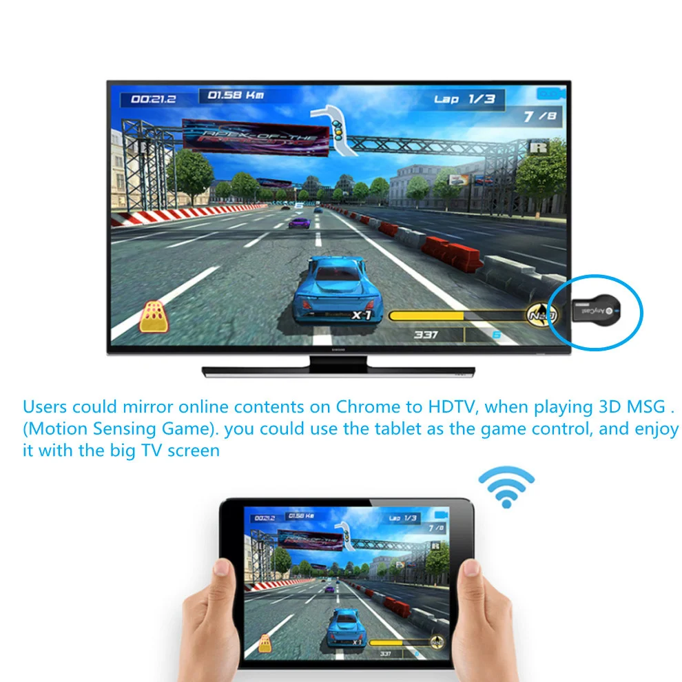 1080P M2 Plus TV Stick Anycast для Smart HDMI-совместимый адаптер телевизора |