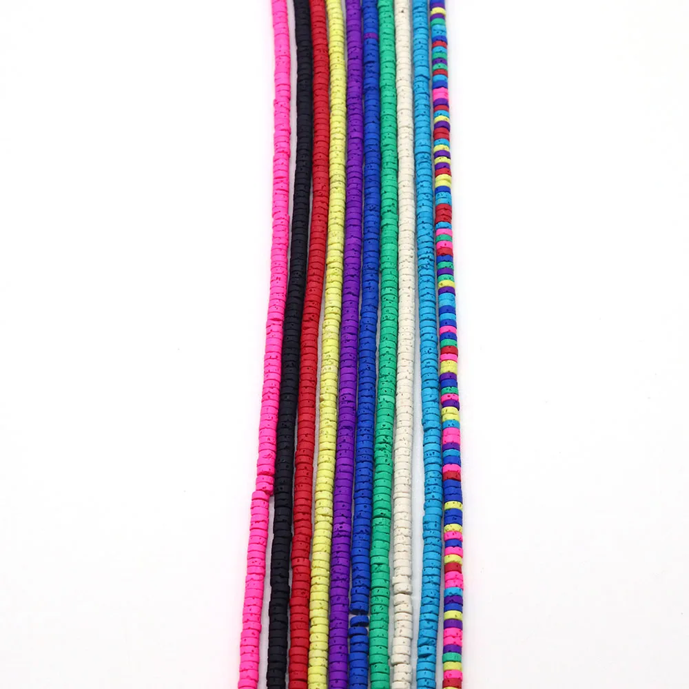 

Бутик из вулканического камня окрашенные Круглые бусины с пряжкой 2-8 мм производственное ожерелье серьги «сделай сам» Модные женские ювелирные изделия аксессуары