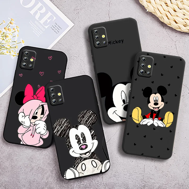 

Cartoon Mickey And Minnie Disney Phone Case For Samsung Galaxy A90 A80 A70 S A60 A50S A30 S A40 S A2 A20E A20 S A10S A10 E Black