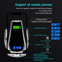 smart induction wireless charging car phone holder luminous logo light for bmw e30 e34 e36 e39 e46 e60 e87 e90 f10 accessories