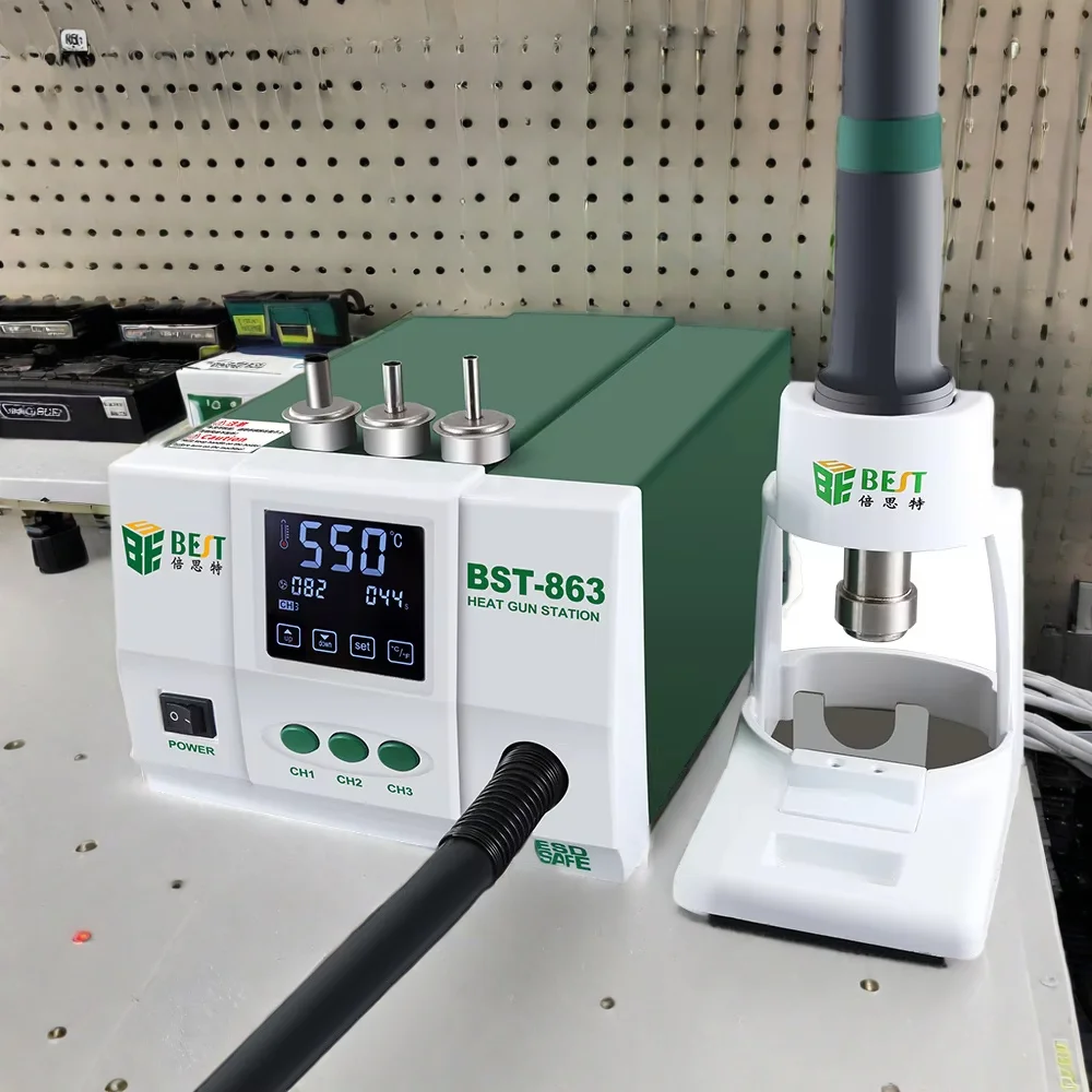 BST-863 Станция для распайки термофена цифровой дисплей сенсорный ЖК-термостат