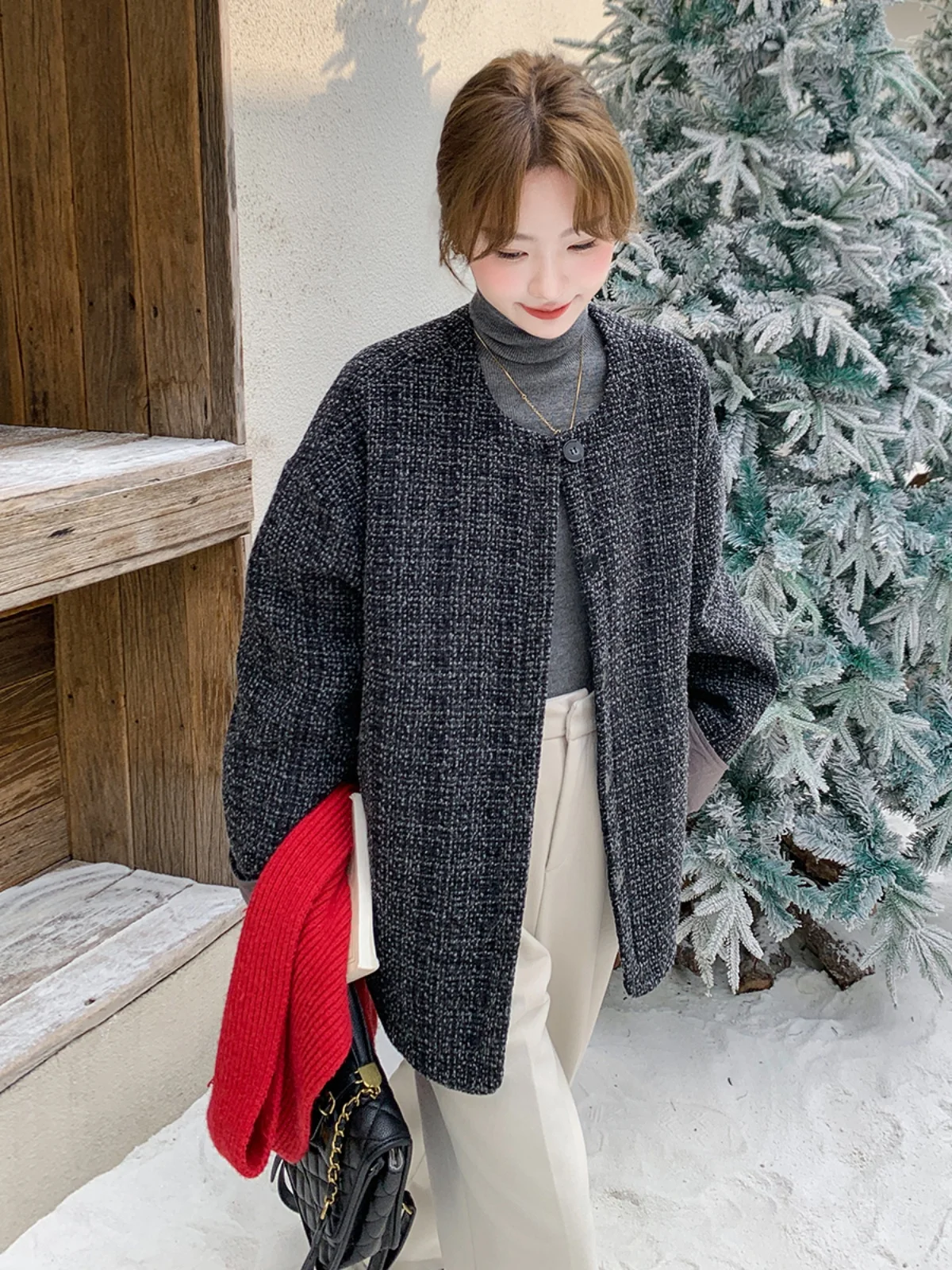 Черный изящный пуховик с хлопковой подкладкой верхняя одежда для женщин осень и