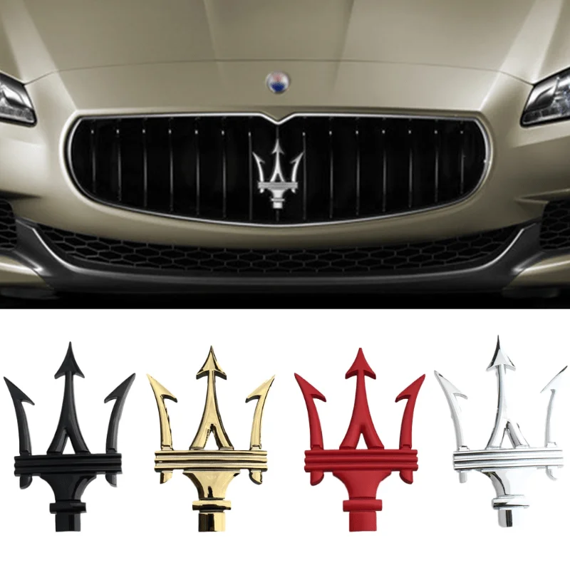 

Значок на эмблему передней решетки автомобиля из АБС-пластика, наклейка для логотипа Maserati, ghiдоступ, граненые часы для туризма, Левант, квадроцикл, аксессуары для авто