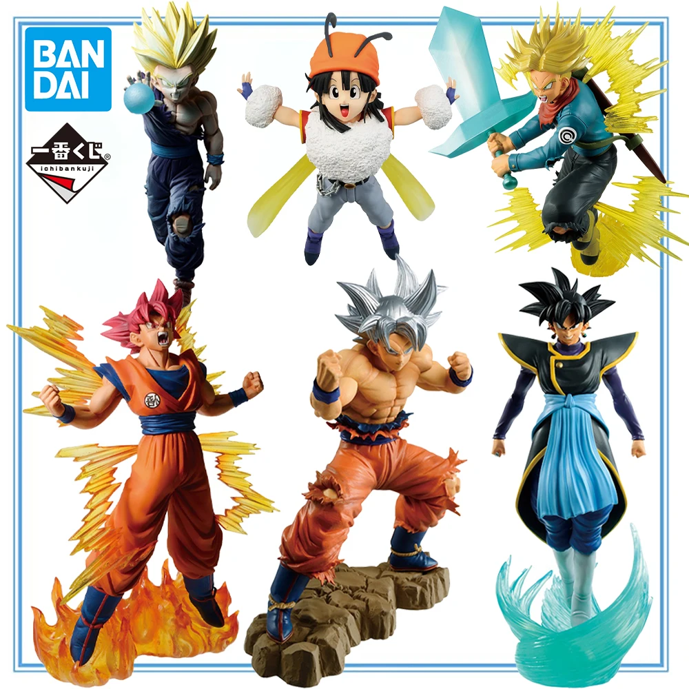 Фото 100% оригинал в наличии Bandai Spirits Ichiban Kuji Dragon Ball Z Dokkan Battle Son Goku SSJ God Future Trunks SSJ Zamasu Pan №1