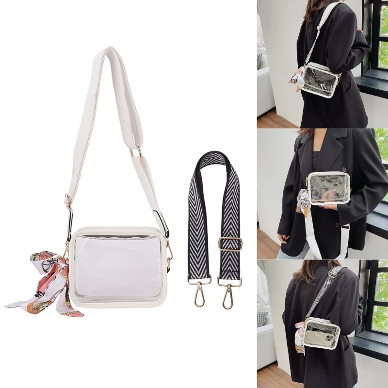 

Clear Purse Crossbody Bag for Stadiums and Concerts Transparent Shoulder Bag