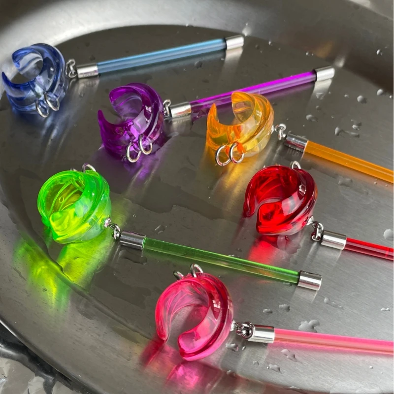 

Y2K Summer lollipop color 3D Printing Ear Clip Stud Earrings For Women girls Y2K Ear Bones Clip Fashion Ear Jewelry Gift