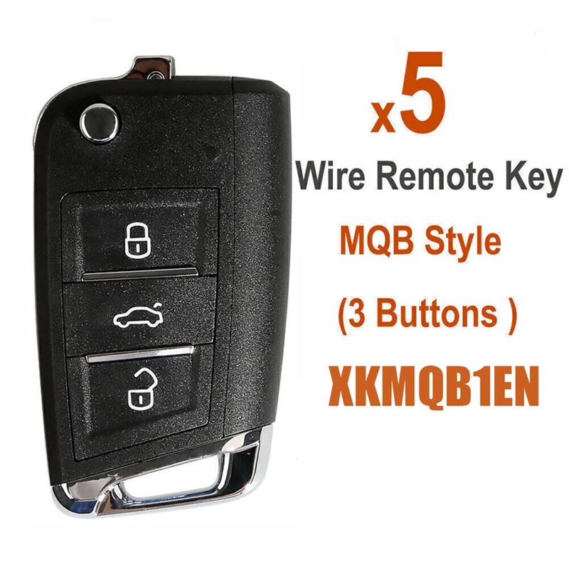 

For Xhorse XKMQB1EN Universal Wire Car Key Universal Key Flip 3 Button For VW MQB Style For VVDI Key Tool 5Pcs/Lot