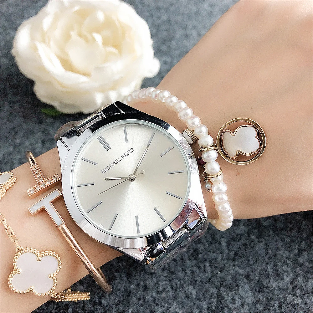 Фото Женские кварцевые часы Michael Kors 2026: модный минималистичный дизайн, роскошный деловой стиль, сплав, большой циферблат, подарок для женщин №2