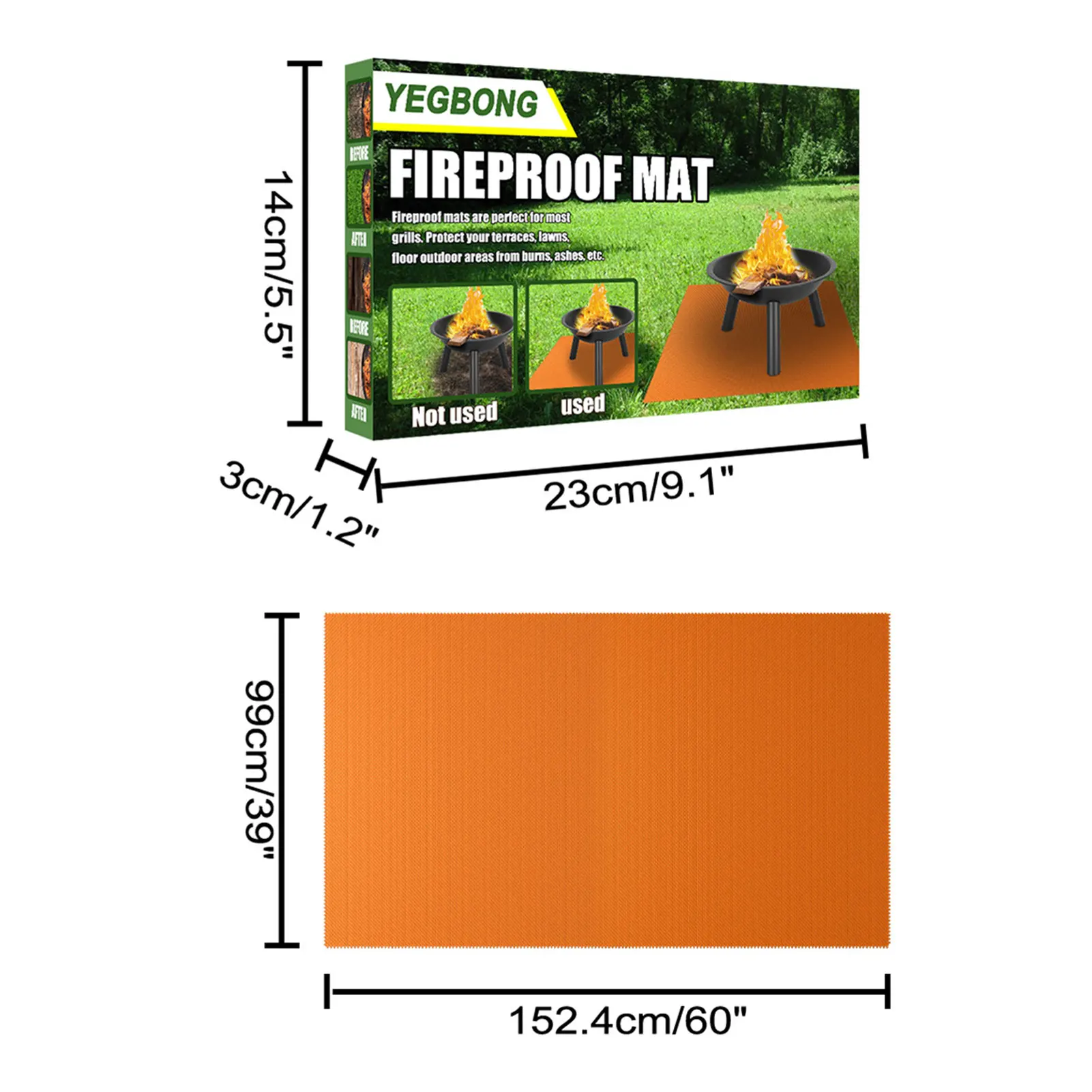 Огнестойкий коврик под гриль подстилка для костра барбекю гриля наружного дома и