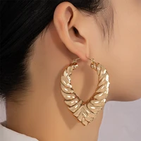 fashion jewelry exaggerated geometric earrings 2022 new trend hot selling golden plating drop earrings for women gifts