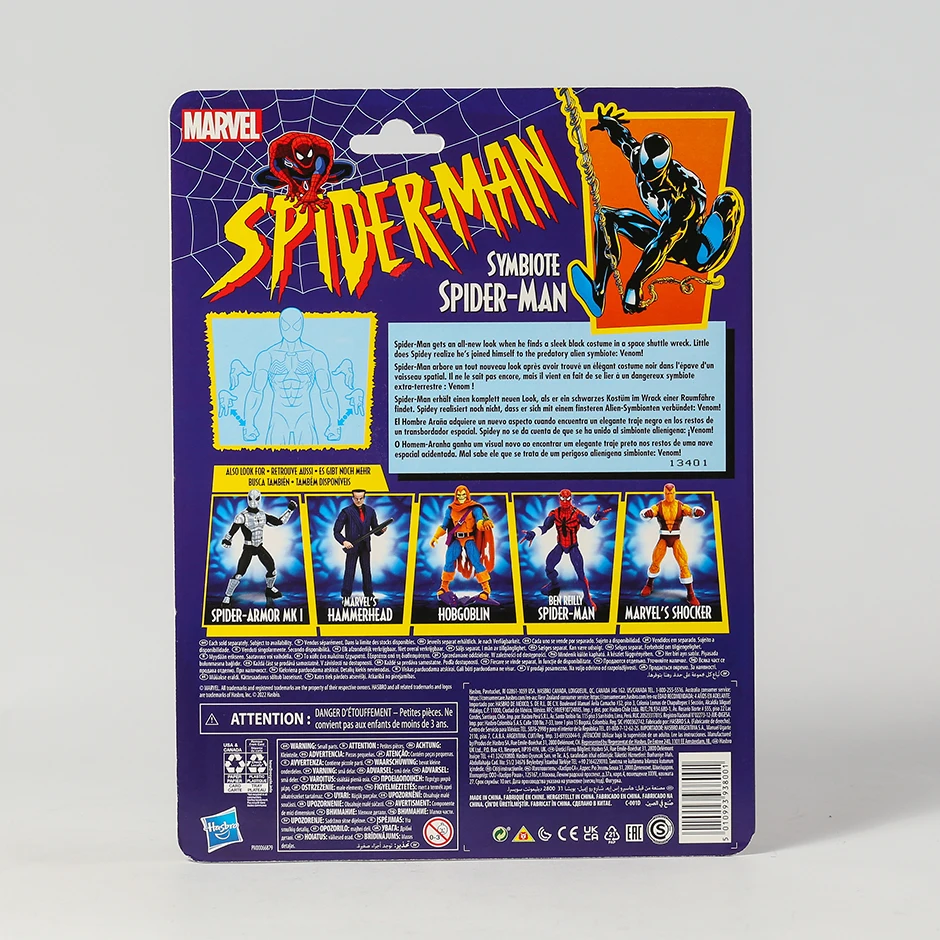 Фигурка Человека-паука в стиле ретро Marvel Legends Ben Reilly / Symbiote Spiderman 6 дюймов - купить по