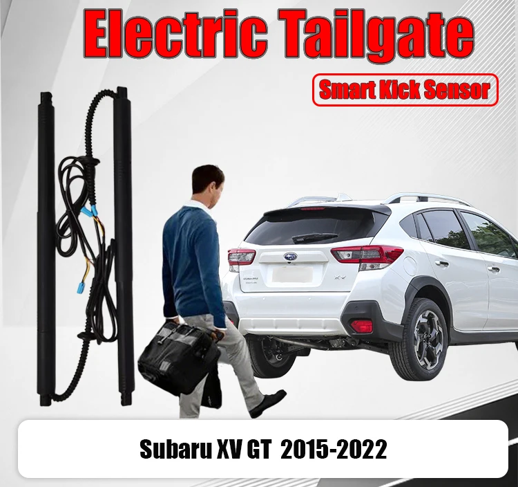 Фото Комплект для модернизации электрического багажника для Subaru XV GT 2015-2022: электроприводные упоры, автоматический подъемник крышки багажника, модификация электропривода багажника. №1