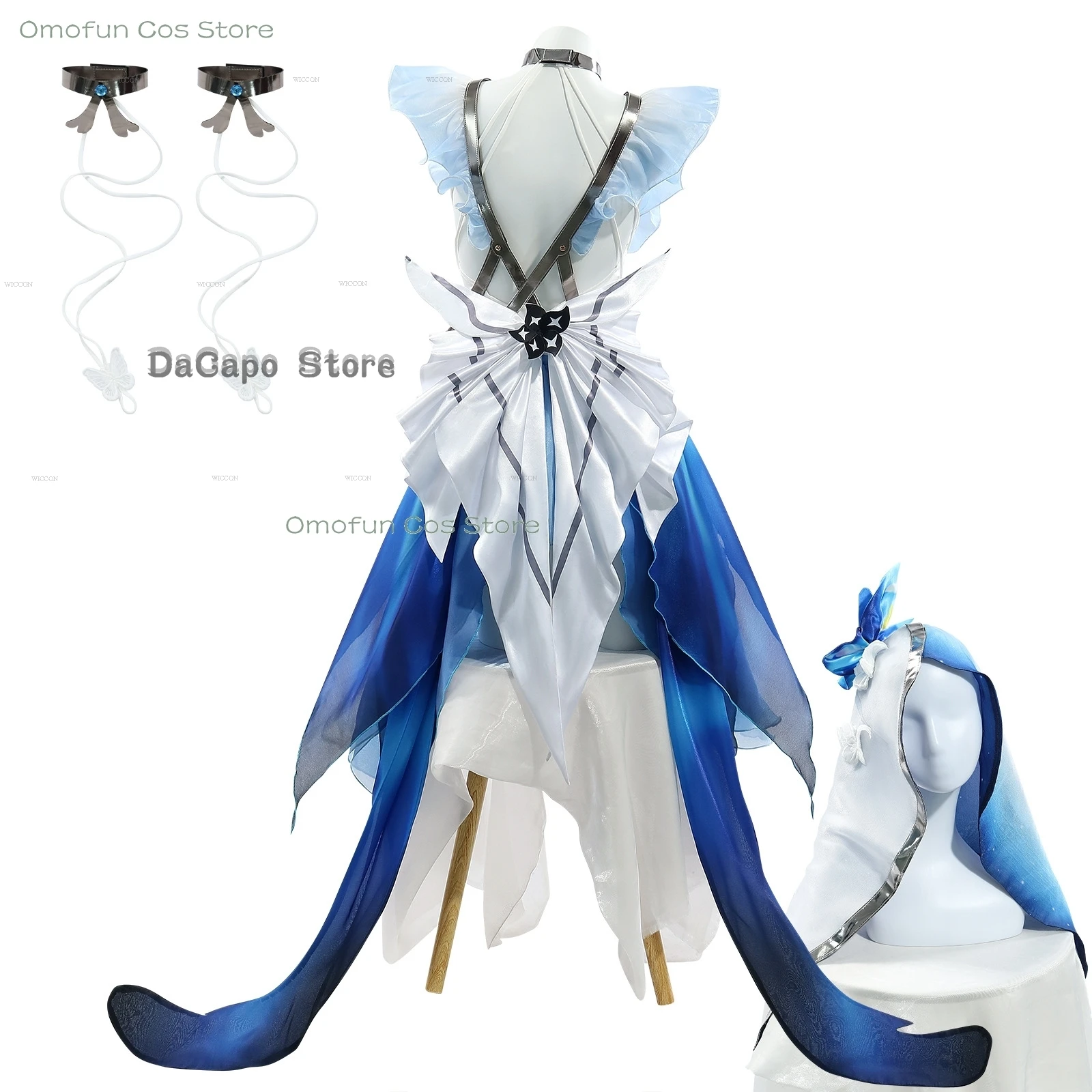 The Shorekeeper Cosplay Wuthering Waves Costume Eyelash Dress Uniform Women Game Suit Halloween Party Outfit Role Play