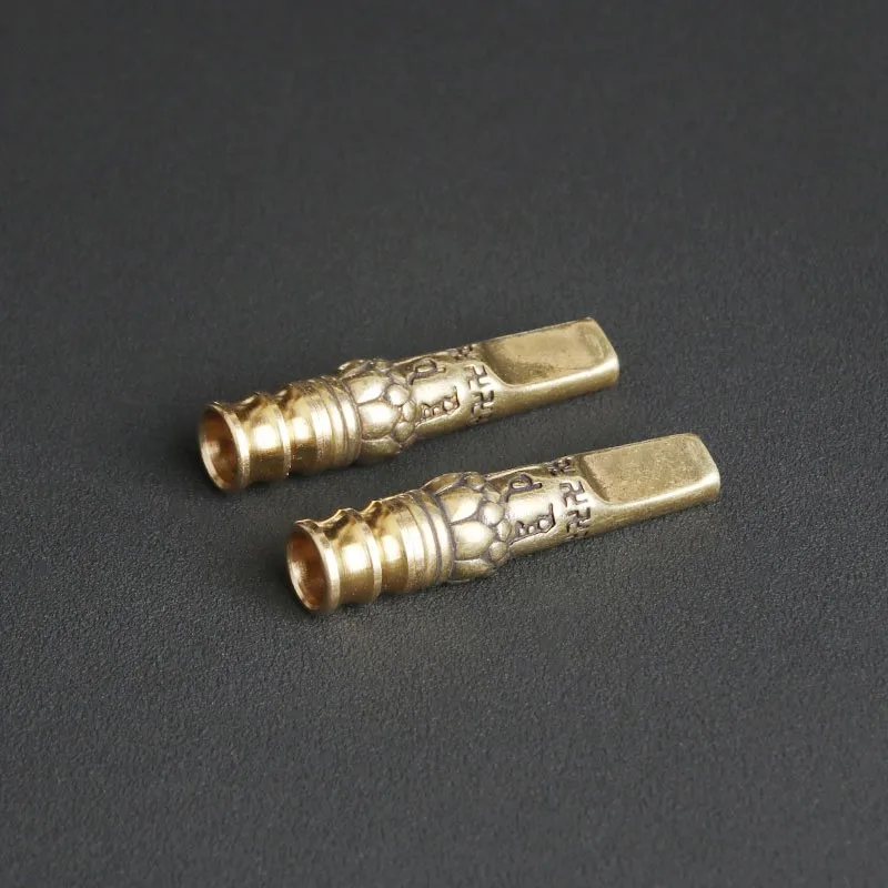 

Antique Brass Lotus Six-Character Proverbs Cigarette Holder Ornament