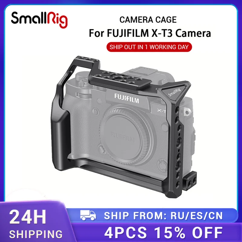 

Клетка из алюминиевого сплава SmallRig X-T3 для видеокамеры Fujifilm X-T3, защитный чехол для стабилизатора камеры 2228B