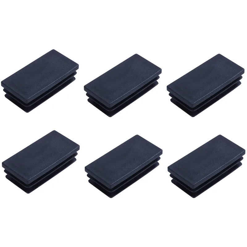 

Пластиковые прямоугольные заглушающие концевые трубки, вставки 25x50 мм, 180 шт., черные