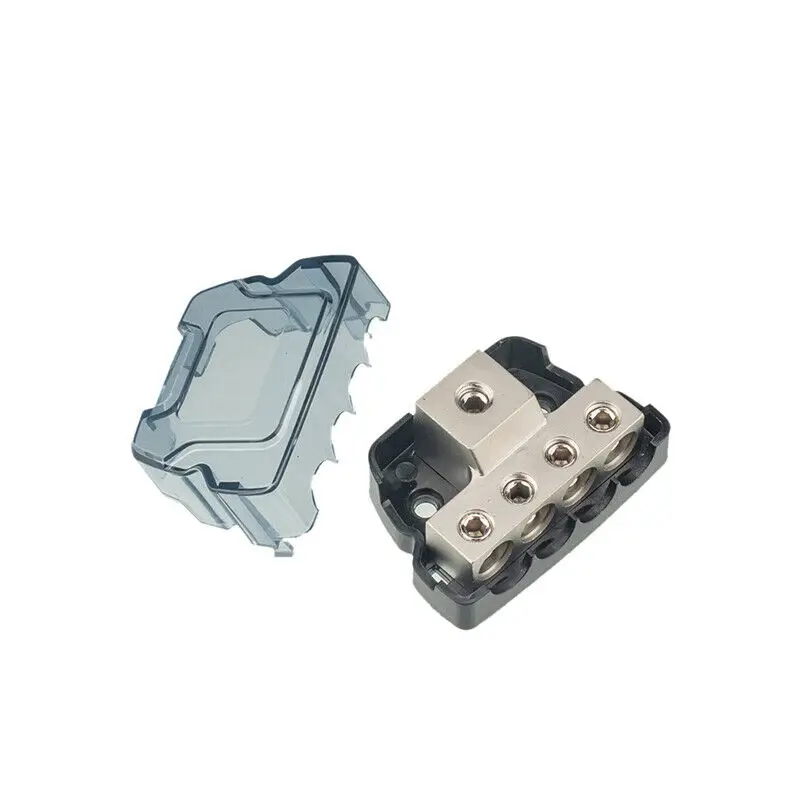 1pc Distribution Block Junction Box Mini Series 1/0 Gauge In To4 Gauge Out SPDP-1044 Zinc Alloy Nstallation On Car Audio Wiring