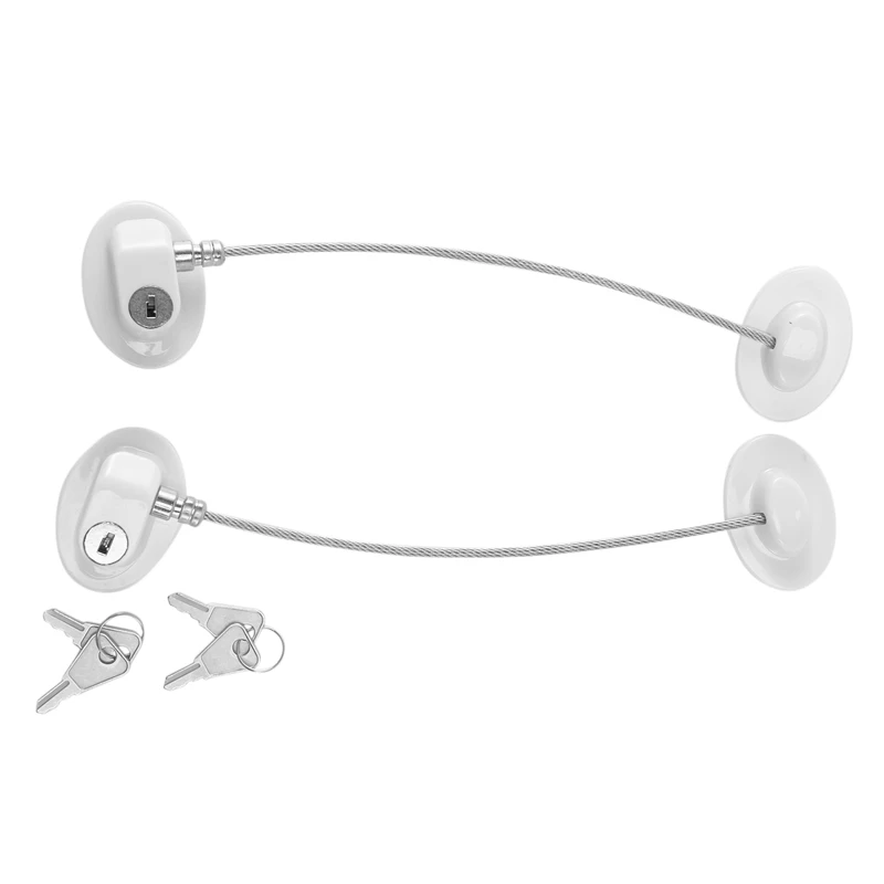 

Refrigerator Door Lock With 2 Keys For Fridge Lock Security For Child Safety, Clear Cabinet Lock, Dorm Fridge Lock, Compact Free