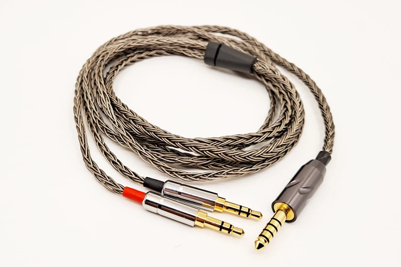 Плетеный 6N 4 мм сбалансированный OCC аудио кабель для JVC HA-SW01 HA-SW02 наушники