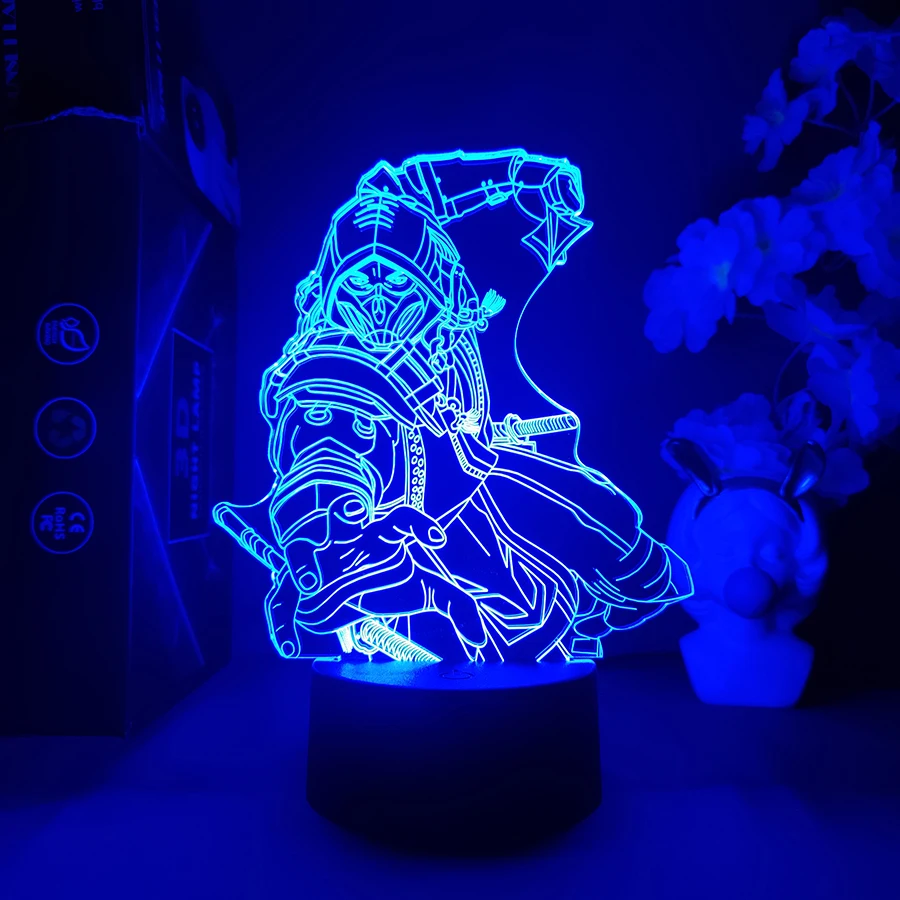 Скорпион Zero Sub Mortal Kombat ночник 3D иллюзия игровая подсветка супер крутое украшение