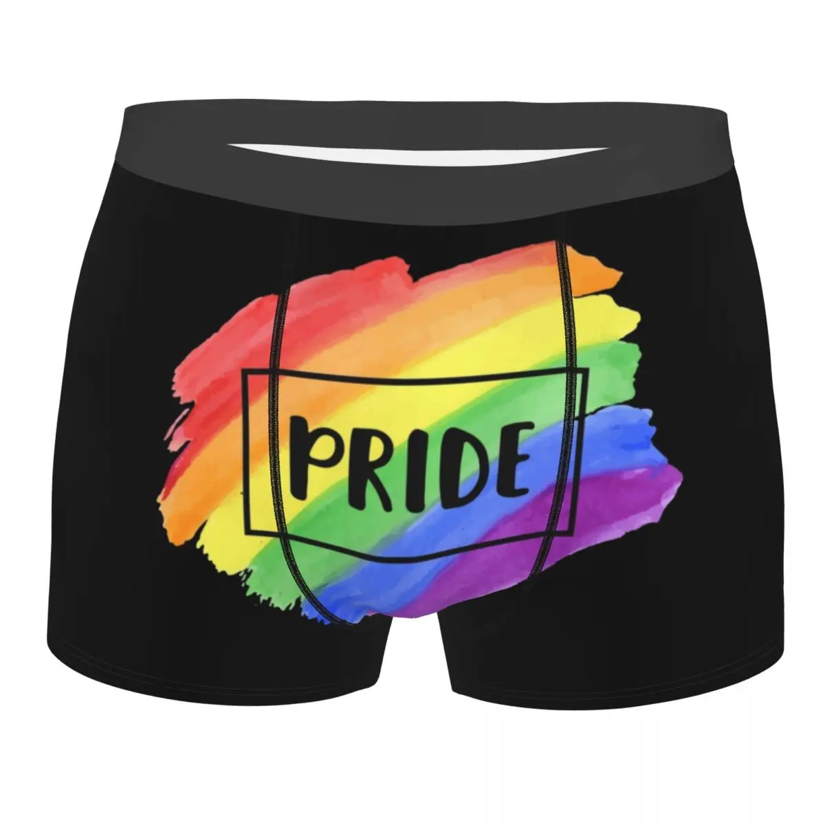 

Men's Boxer Briefs Shorts Panties LGBT Breathable Underwear Gay Pride Rainbow Bisexual Queer Asexual Homme Hot Underpants