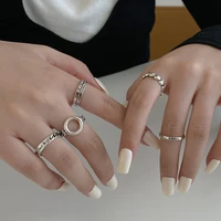 silver round heart love rings for women finger rings gift female korean fashion jewelry novelties 2022 trend gaabou jewellery