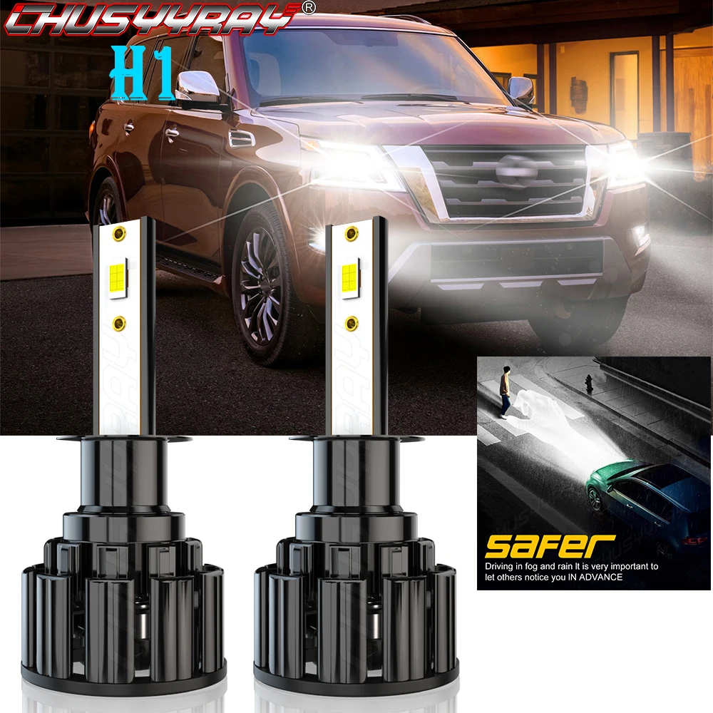 

CHUSYYRAY H1 LED Headlight Lamp Bulbs Compatible For Nissan Altima 2002-2004 And 6000K 12000LM Minisize Super Bright