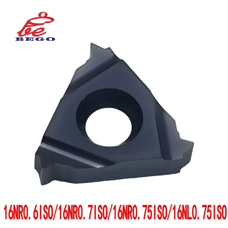 

10pcs 16NR0.6 ISO Carbide Inserts Thread Cutting External Turning Tool CNC Cutter Blade SER Turret