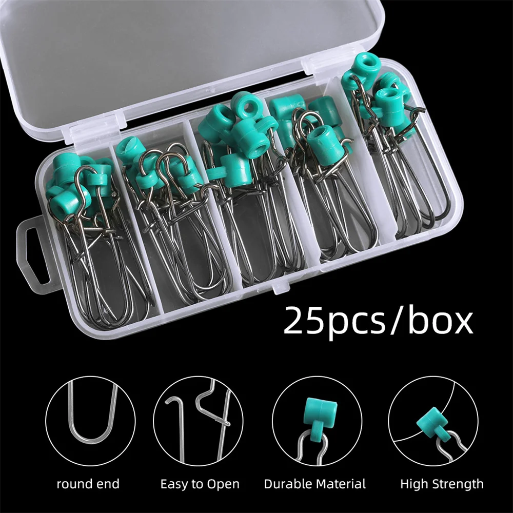 

25pcs/Box Fishing Rolling Ball Bearing Barrel Swivel 25pcs/Box Fishing Tackle Fishing Tool UT