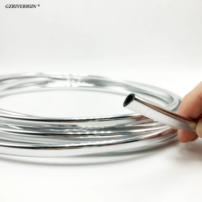 Хромированная полоса для двери, 4 метра, 7 мм, U-образная серебристая отделка, Аксессуары для автомобилей, украшение для автомобиля, Противоударная решетка, грузовик, внедорожник