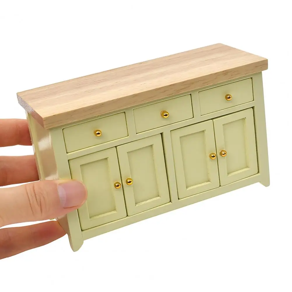

Wide Application Birch 1/12 Dollhouse Mini Cabinet Model Kids Toy Party Favor