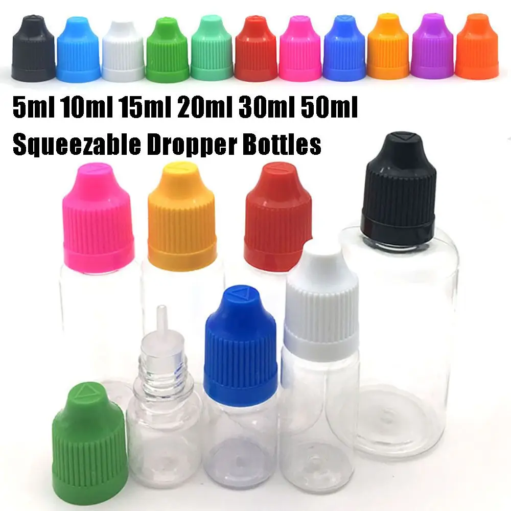 

Colorful Cap Squeezable Cosmetic Container Makeup Tools Eyes Dropper Sample Bottles Dropper Bottles Refillable Bottles