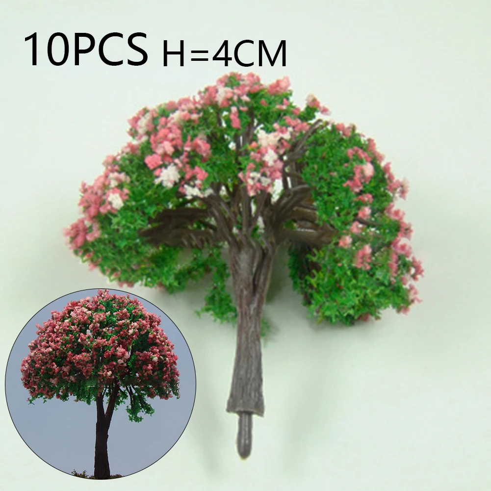 

Gift Hot sales Lovely Colorful Model Trees Architecture Train Railway Wargame Diorama Scenery 10Pcs Home Decor