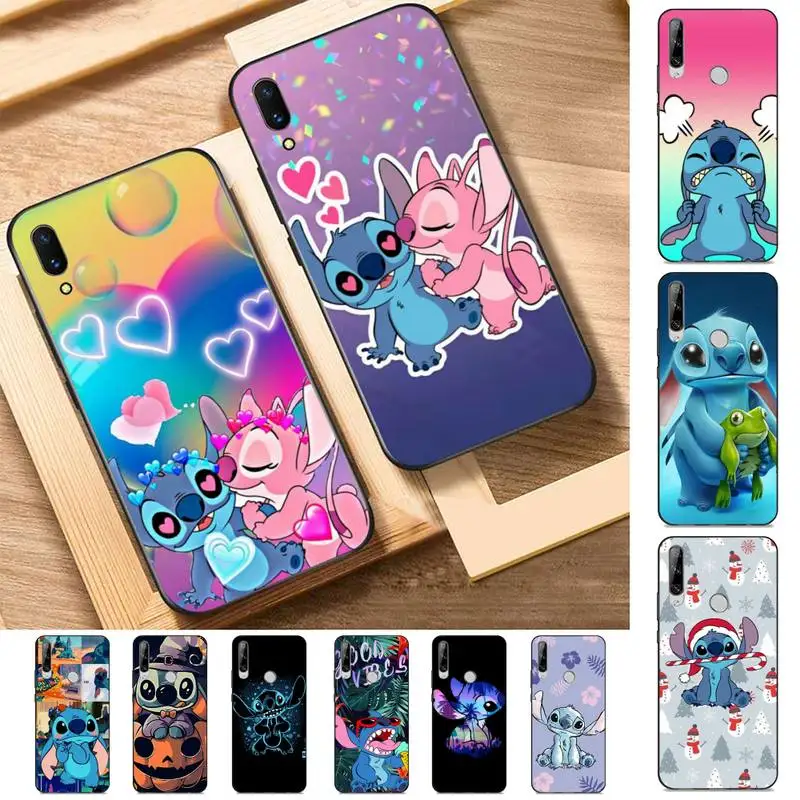 

Disney Angel Kiss Stitch Pink Phone Case for Huawei Y 6 9 7 5 8s prime 2019 2018 enjoy 7 plus