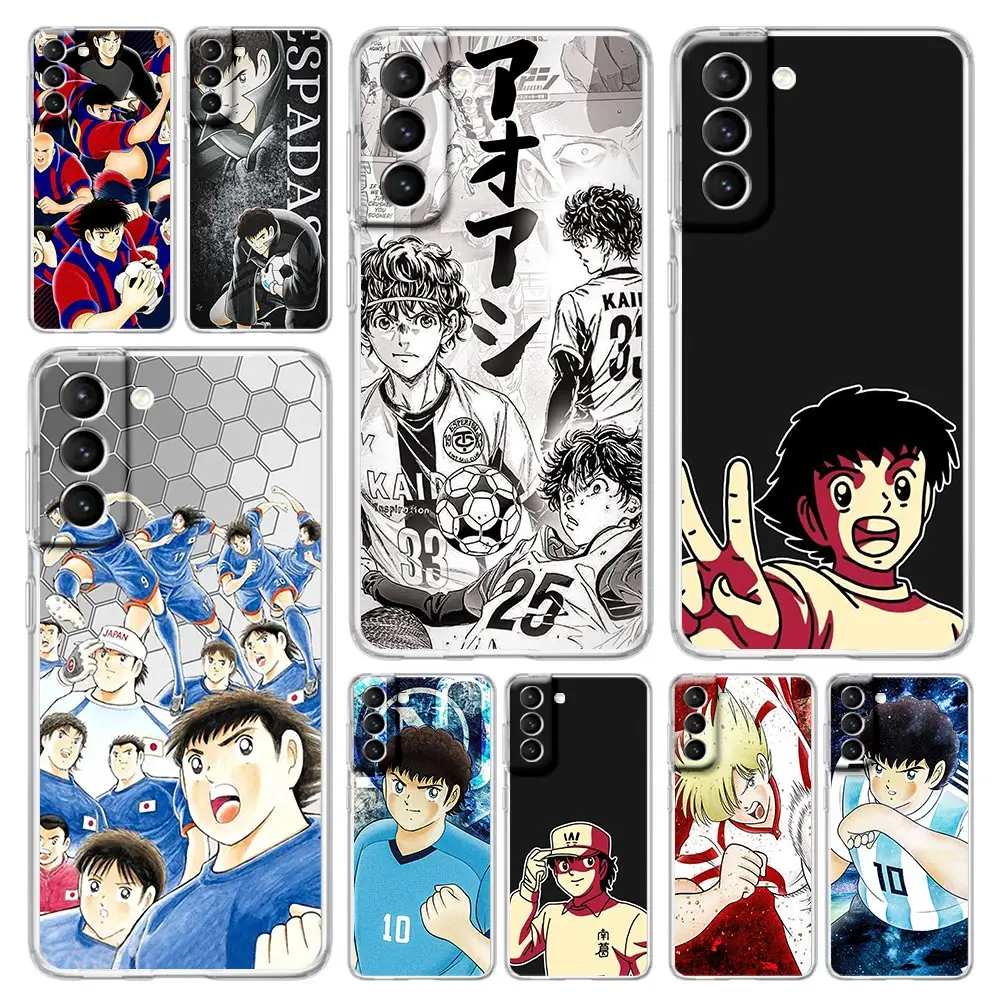 

Captain Tsubasa Ozora Genzo football Phone Case For Samsung Galaxy S23 Ultra S22 5G S20 S21 FE 5G S10E S9 S8 S10 Plus Soft Cover