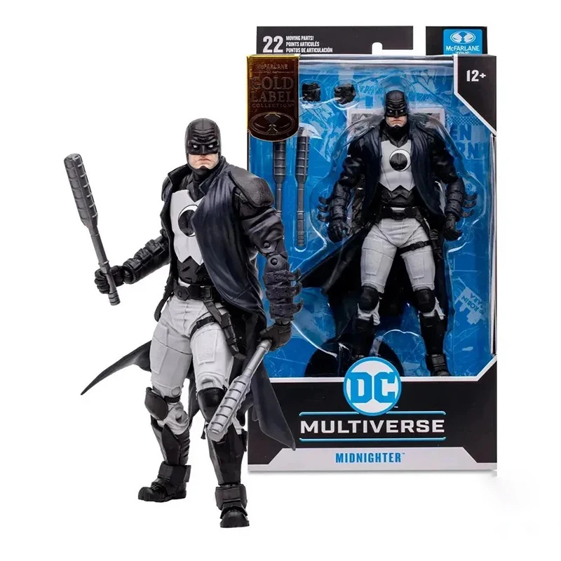 Mcfarlane Dc Oys Midnighter Waverider Золотая этикетка Фигурка 7-дюймовые подвижные фигурки Аниме