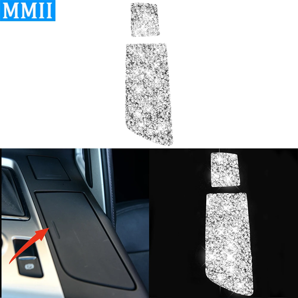 

Для Chevrolet Corvette C7 2014-2019 Хрустальная Стразы держатель для стакана для воды коробка для хранения отделка крышка Автомобильный интерьер аксессу...