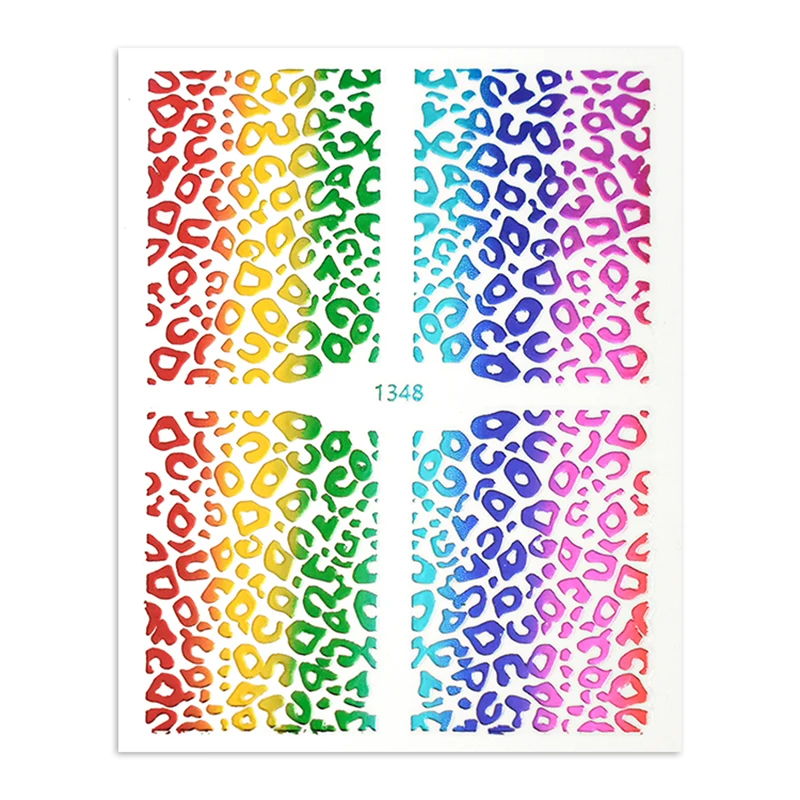 1 лист красочных цветов цветущих листьев наклейки для ногтей декоративные