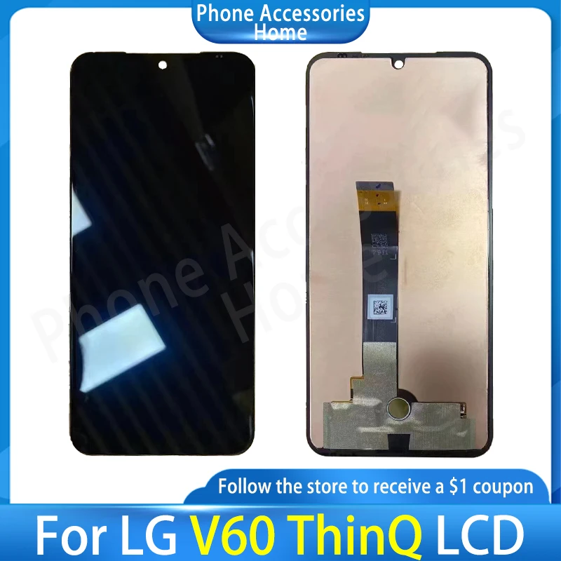 

100% Оригинальный ЖК-дисплей для LG V60, дисплей для LG V60 ThinQ кодирующий преобразователь сенсорного экрана в сборе LM-V600, ЖК-дисплей, запасные части