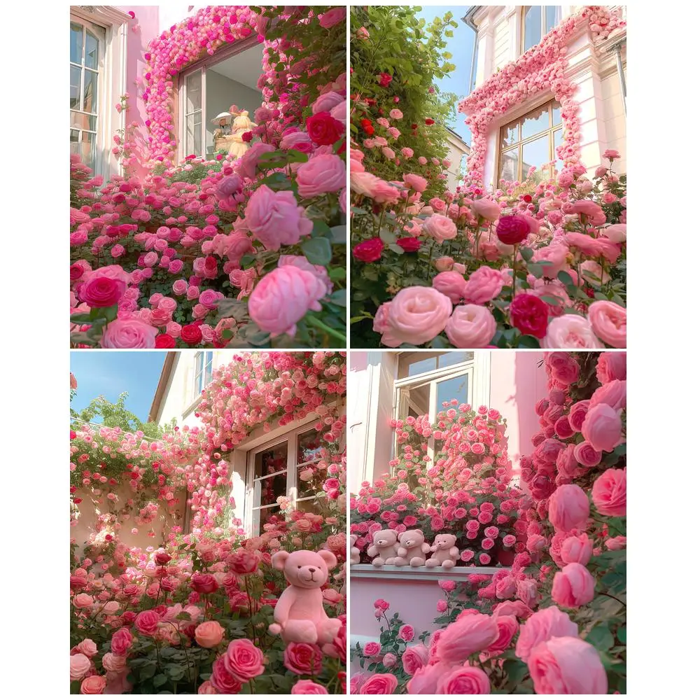 

PhotoCustom Picture By Number Flower Kits For Adults Handpainted Painting By Number Flower Sea Home Decoration DIY Frame