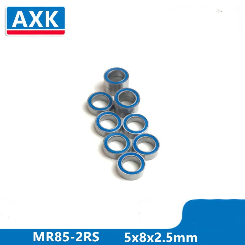 

AXK Mr85rs Bearing Abec-3 (10pcs) 5x8x2.5 Mm Mr85-2rs Ball Bearings Blue Rubber Sealed