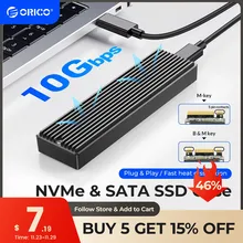 ORICO M2 SSD Case NVMe USB Type C Gen2 10Gbps PCIe SSD Case M2 SATA NGFF 5Gbps M.2 NVME Enclosure Disk Box M.2 SSD Case